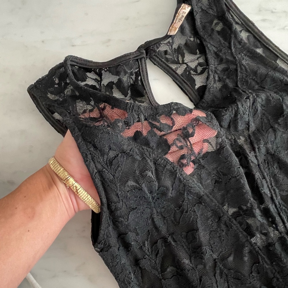 Black Lace Mini Dress